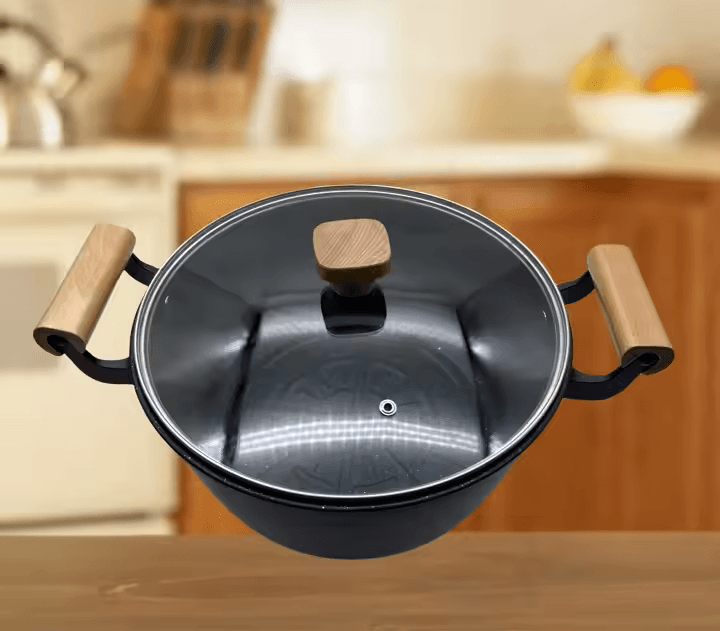 Korean Soup Pot with Wooden Handles