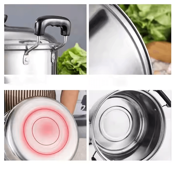 5-Piece Steel Deep Soup Pot Set,