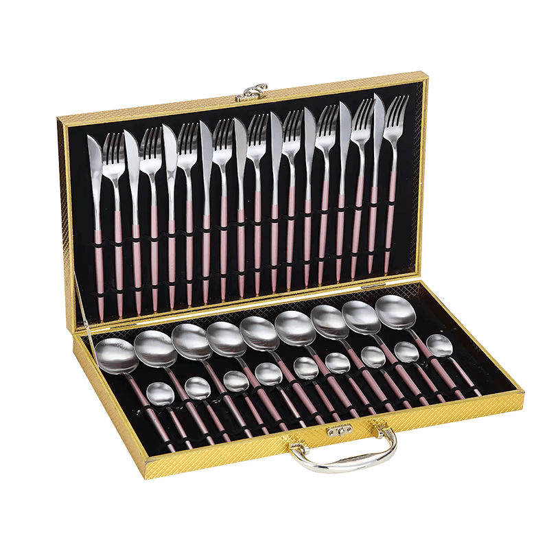 36-Piece Cutlery Set with Wooden Box
