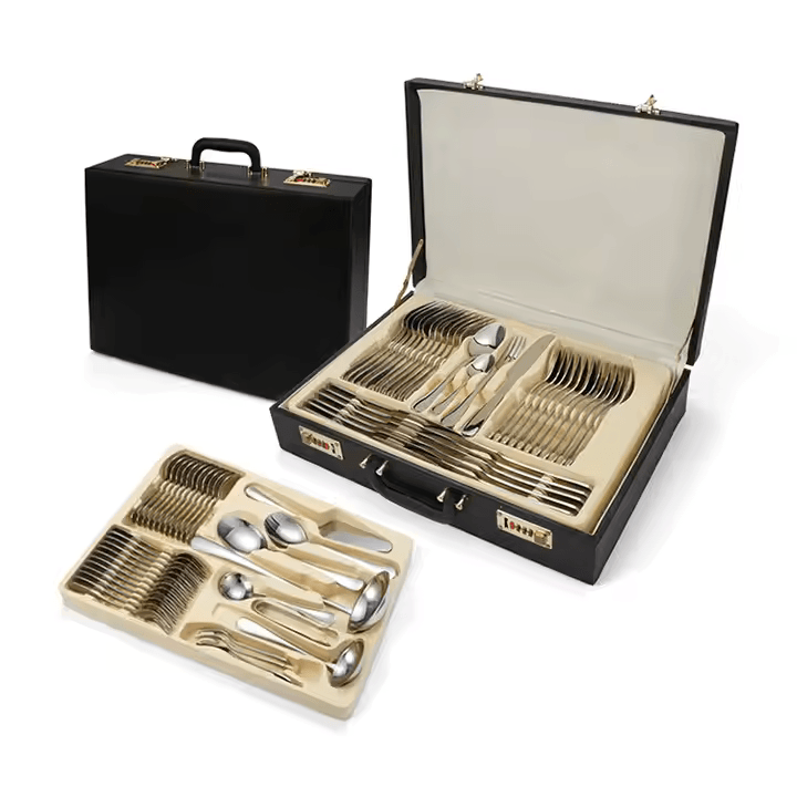 72-Piece Tableware Set with Suitcase