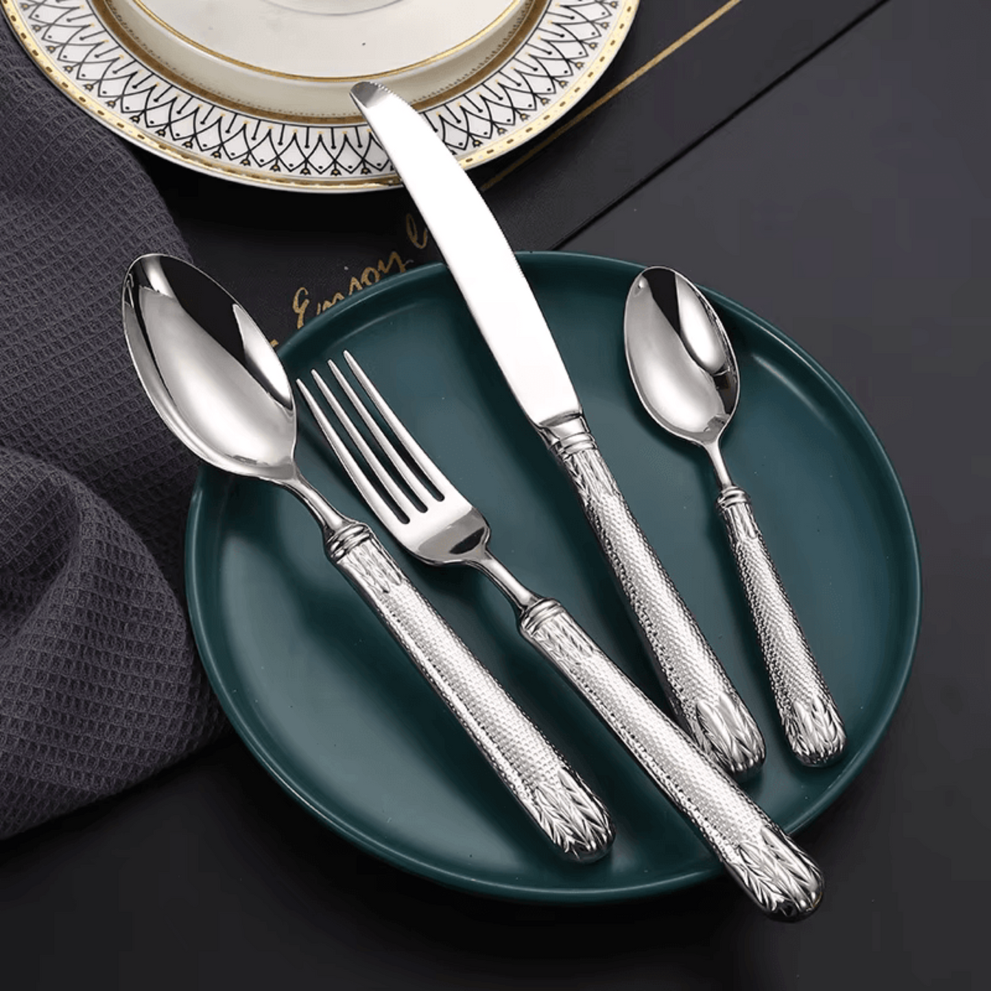 Luxury Gold Flatware Set (12-Piece)