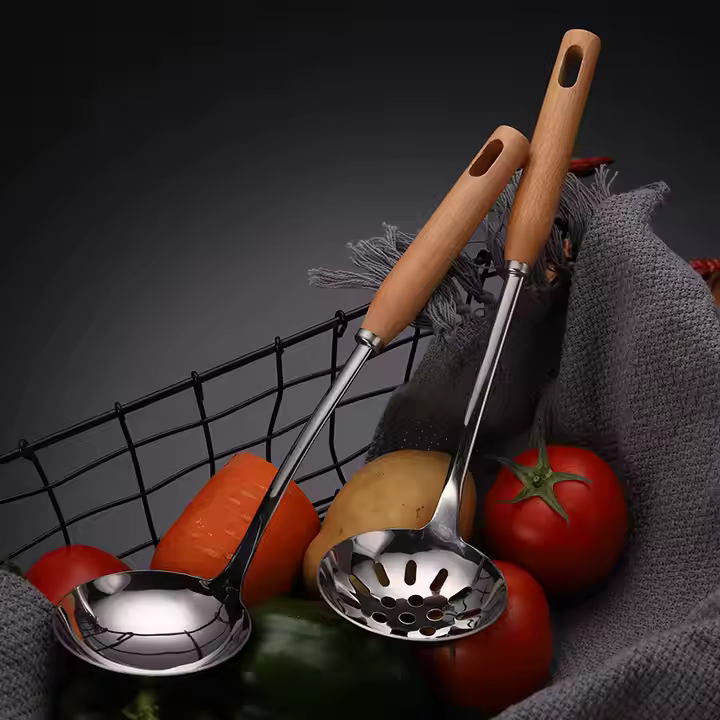 Colander Set with Wooden Handles