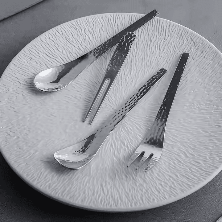Japanese Hammered Cutlery Set