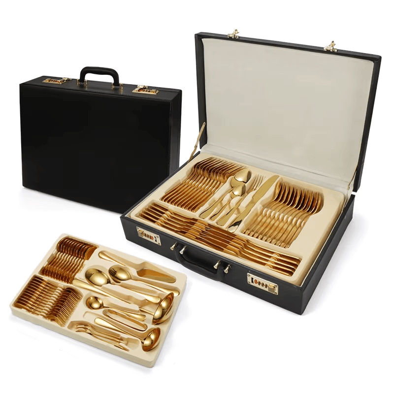72-Piece Tableware Set with Suitcase