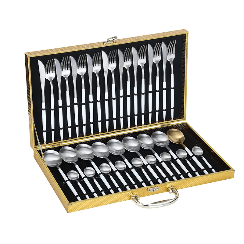 36-Piece Cutlery Set with Wooden Box