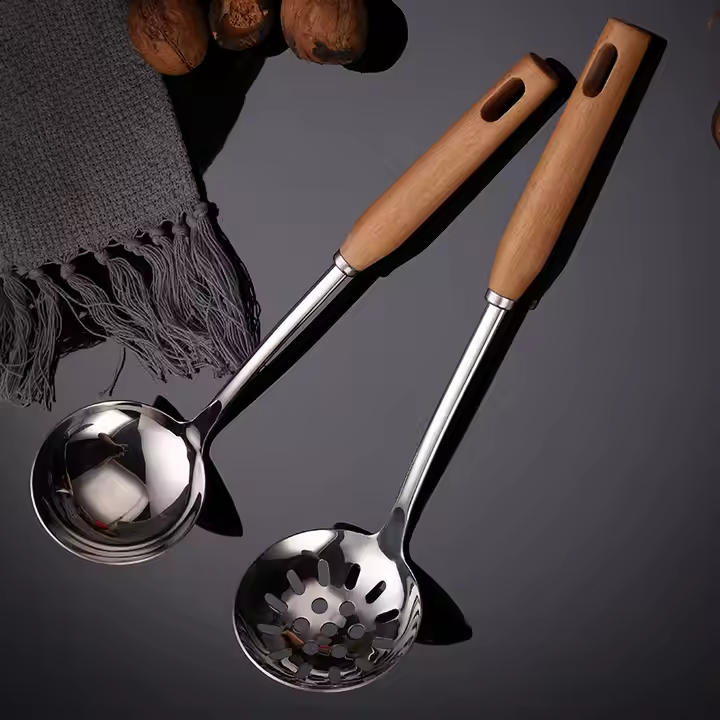 Colander Set with Wooden Handles