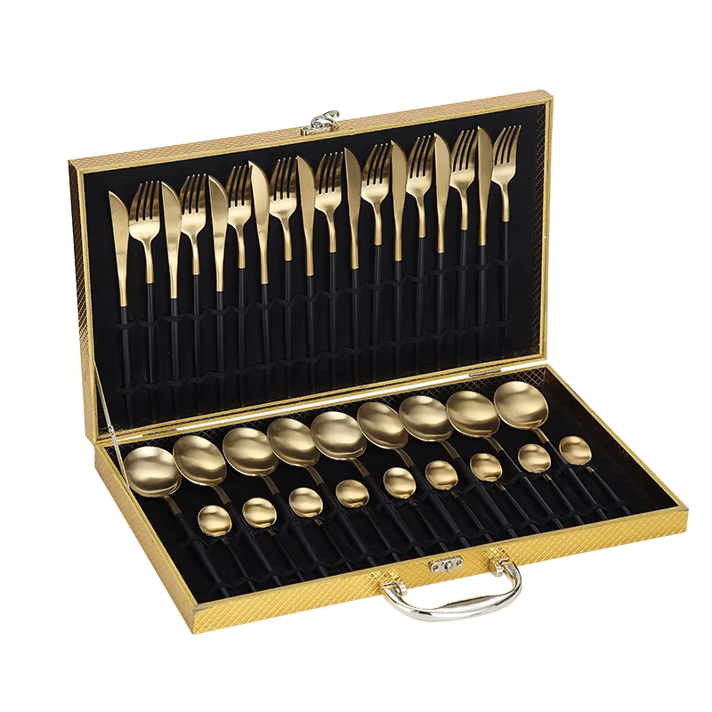 36-Piece Cutlery Set with Wooden Box