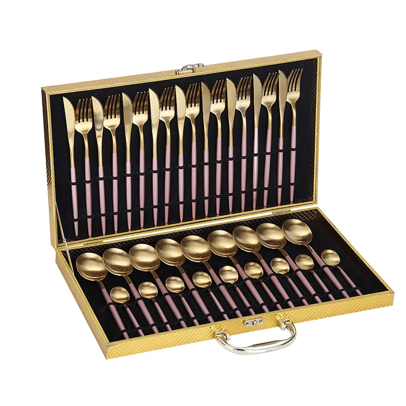 36-Piece Cutlery Set with Wooden Box