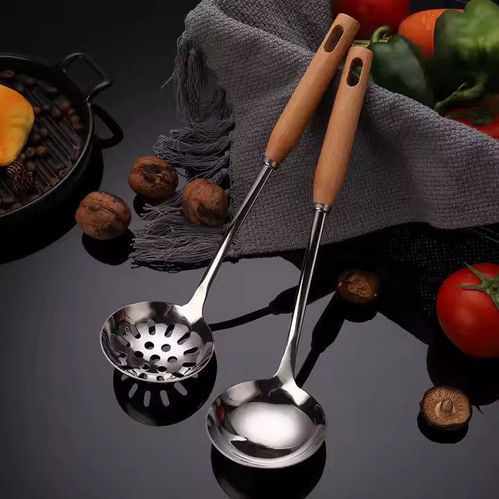 Colander Set with Wooden Handles