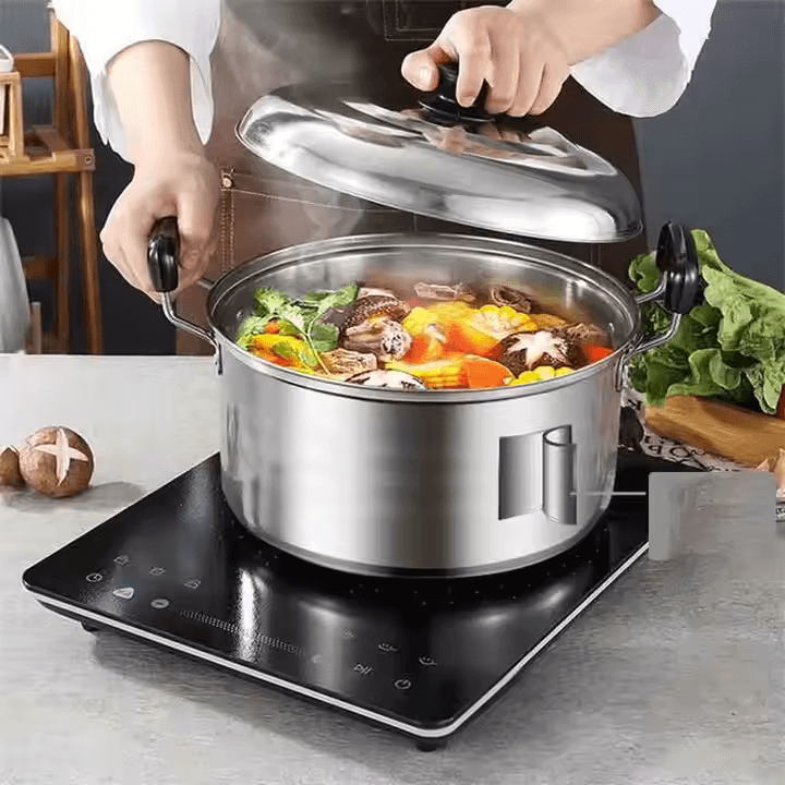 5-Piece Steel Deep Soup Pot Set,