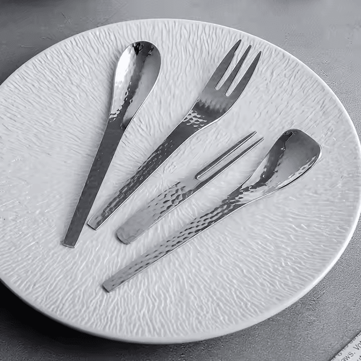 Japanese Hammered Cutlery Set