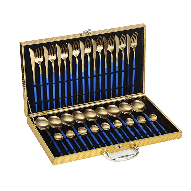 36-Piece Cutlery Set with Wooden Box