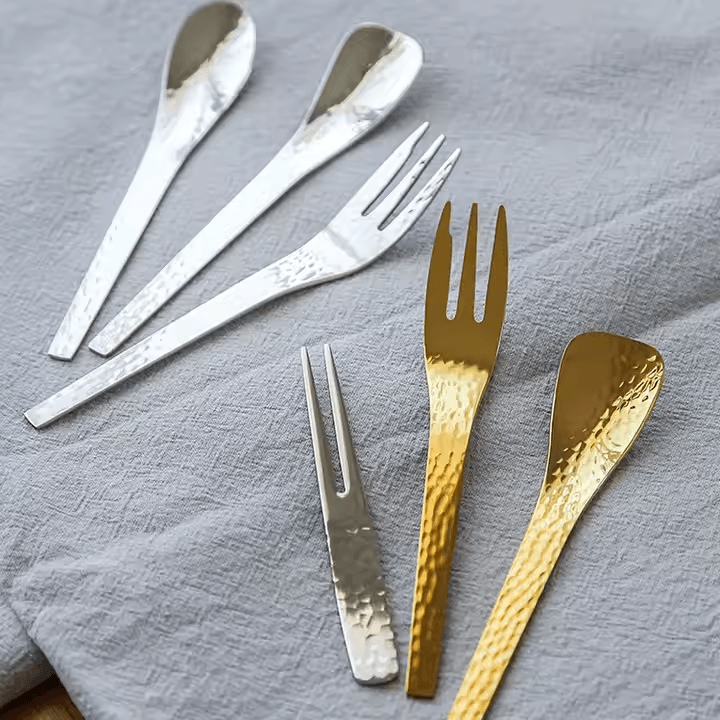 Japanese Hammered Cutlery Set