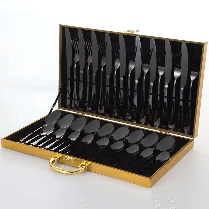 36-Piece Tableware Set with Wooden Box