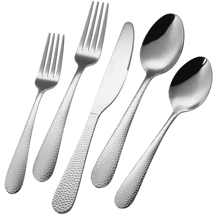 24-Piece Hammered Cutlery Set