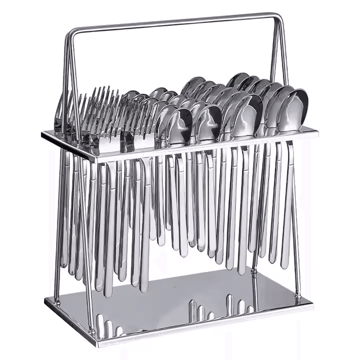 36-Piece Flatware Set with Storage Rack