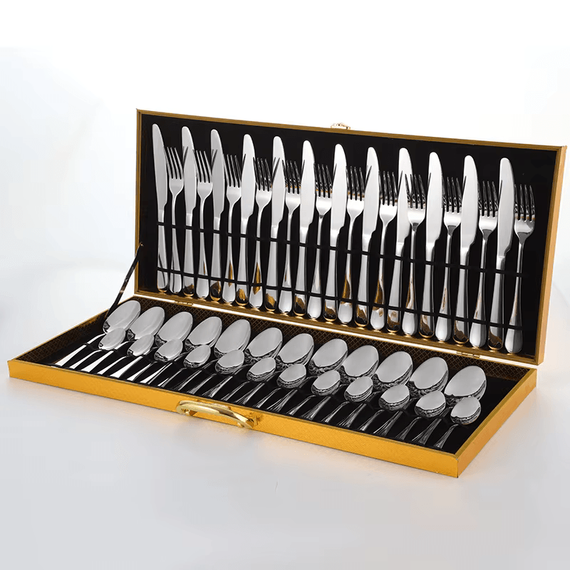 48-Piece Tableware Set with Wooden Box