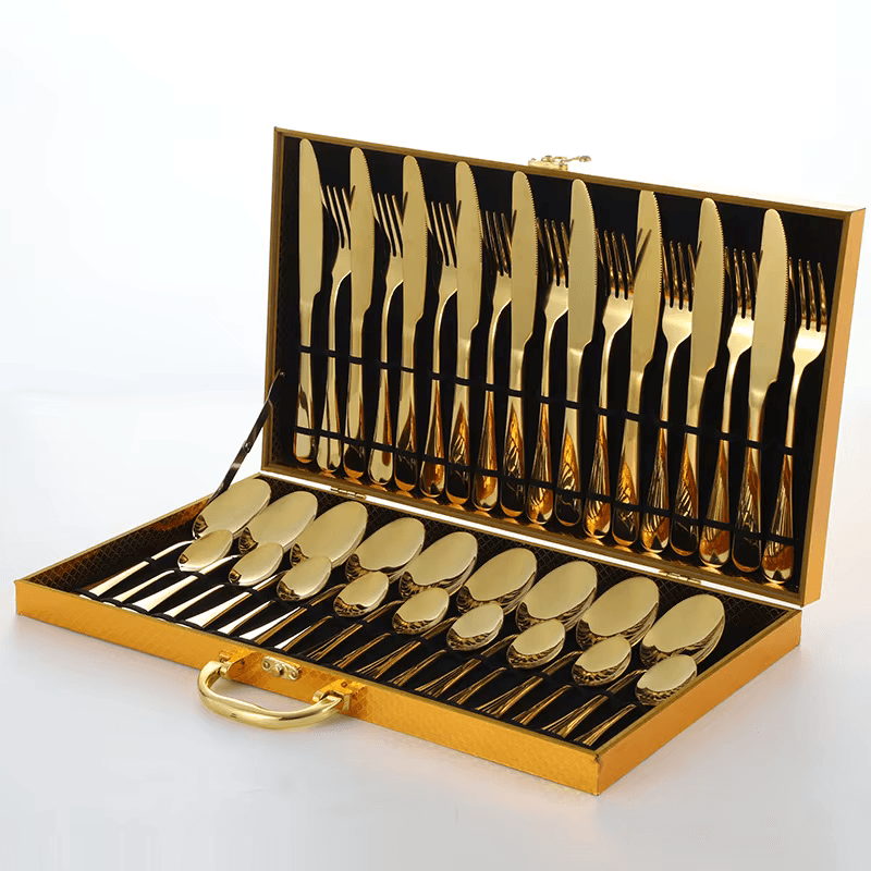 36-Piece Tableware Set with Wooden Box