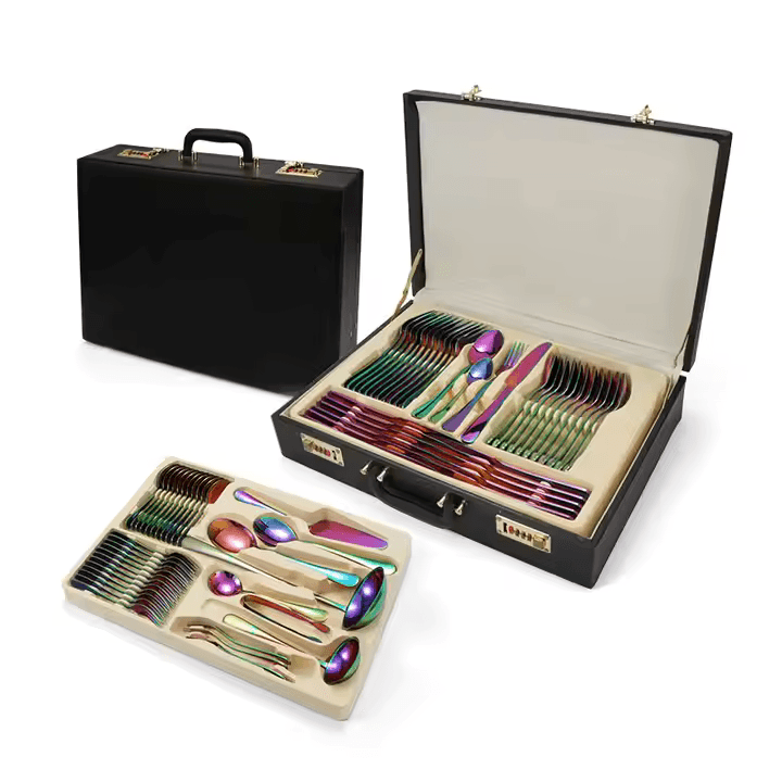 72-Piece Tableware Set with Suitcase