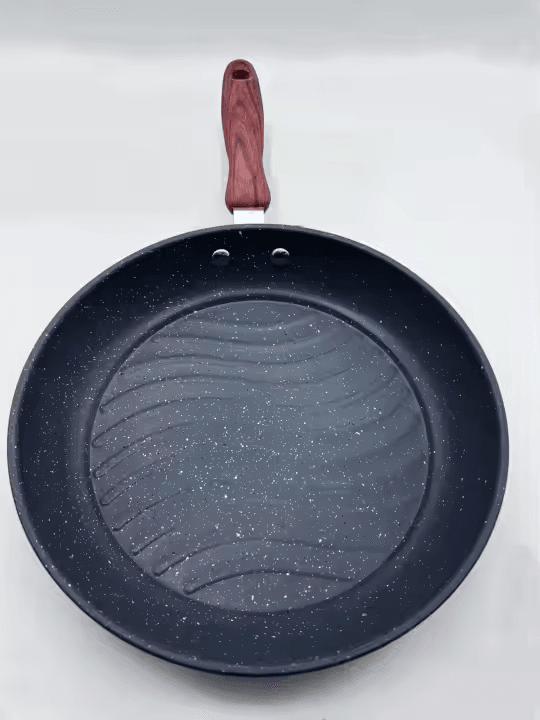 Frying Pan with Wooden Handle