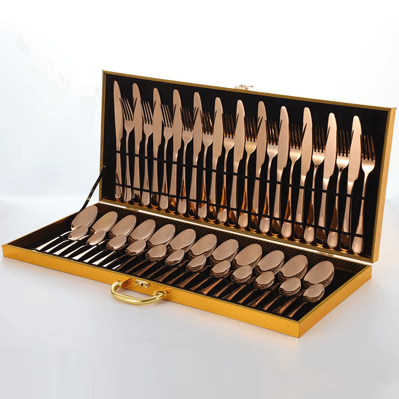 48-Piece Tableware Set with Wooden Box