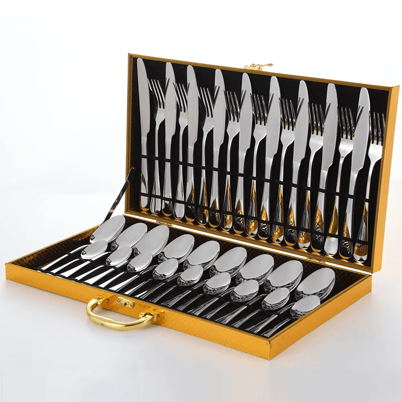 36-Piece Tableware Set with Wooden Box