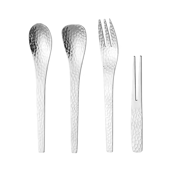 Japanese Hammered Cutlery Set