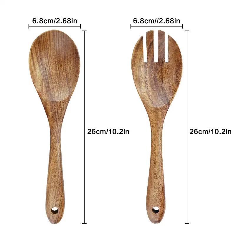 Acacia Salad Tools