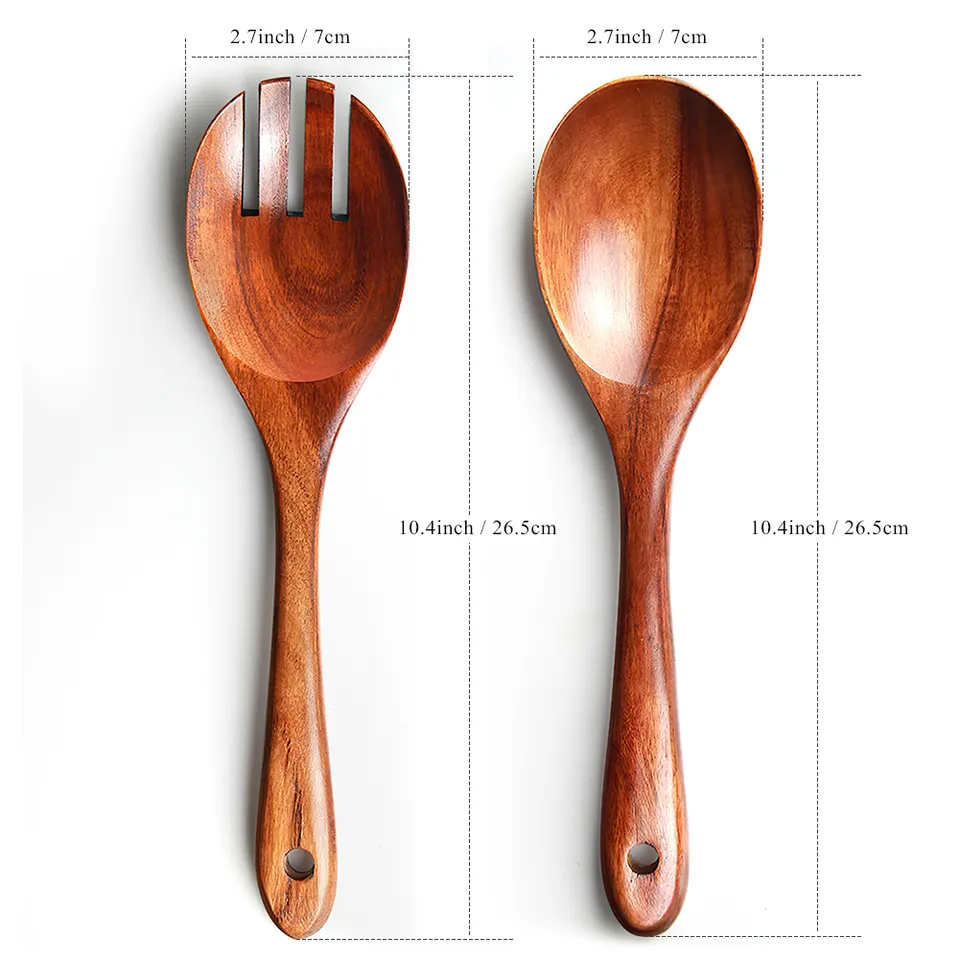 Acacia Salad Tools