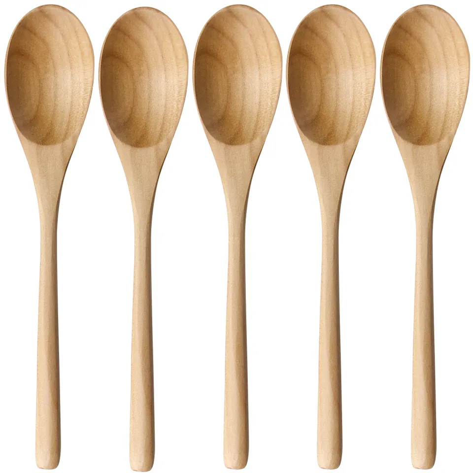 Wooden Long Handle Cutlery Set