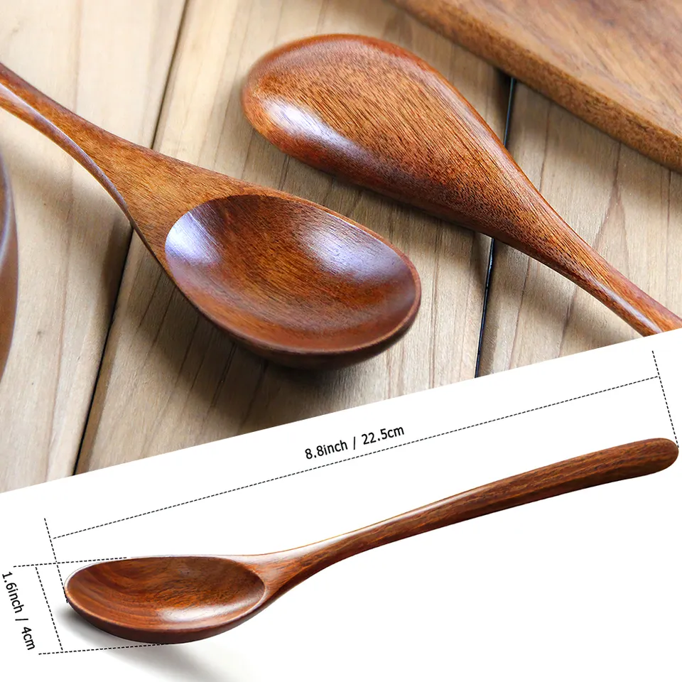 Wooden Long Handle Cutlery Set