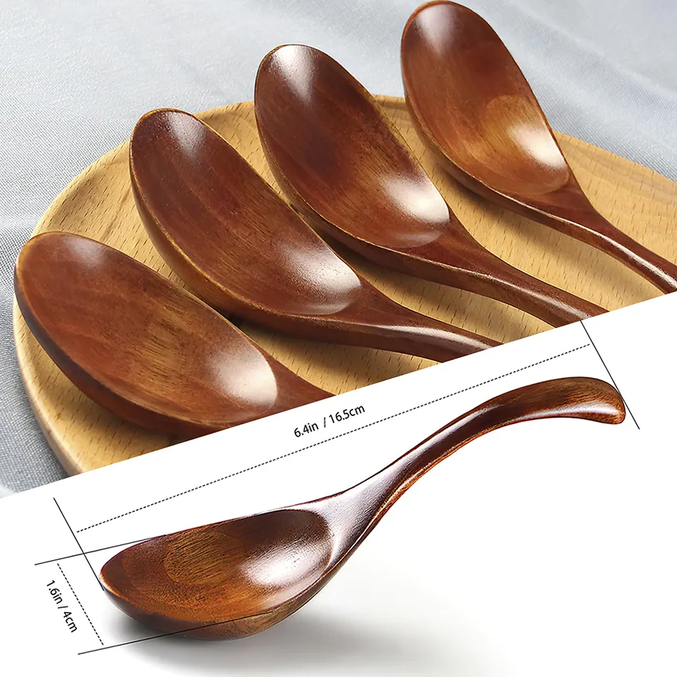 Wooden Spoon with curved handle