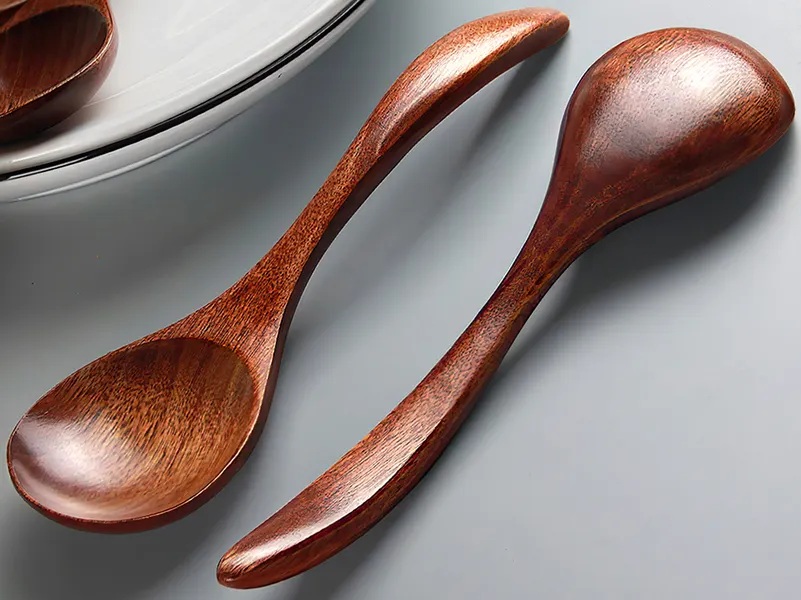 Wooden Spoon with curved handle