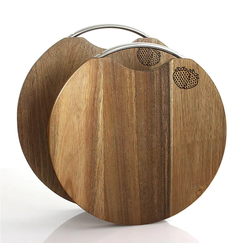 Round Cutting Board with Steel Hook