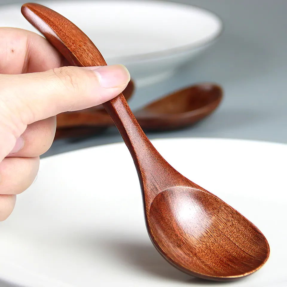Wooden Spoon with curved handle
