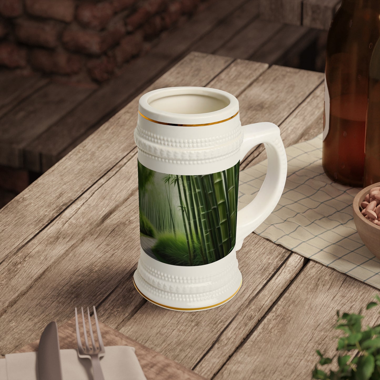 Bamboo Beer Stein