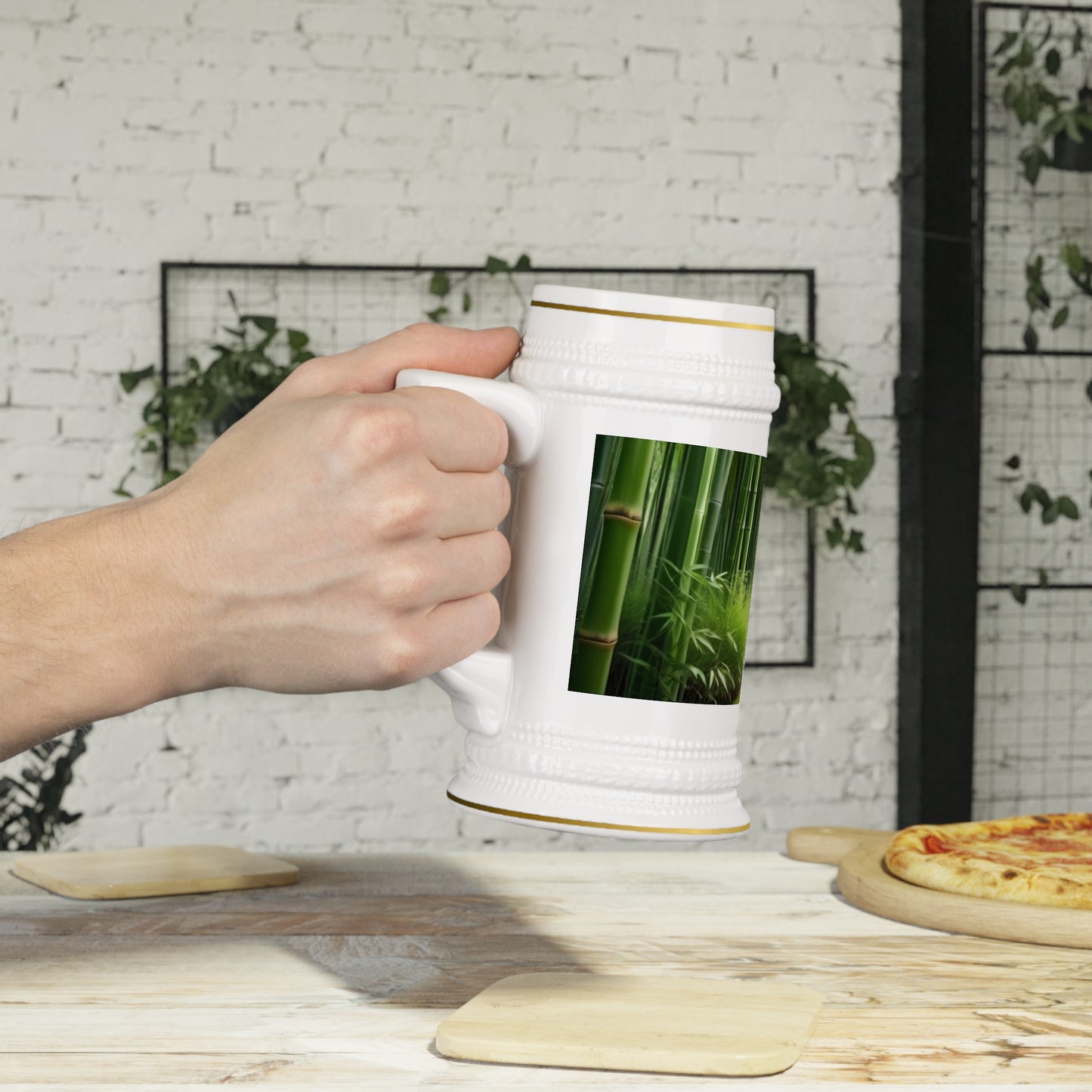 Bamboo Beer Stein