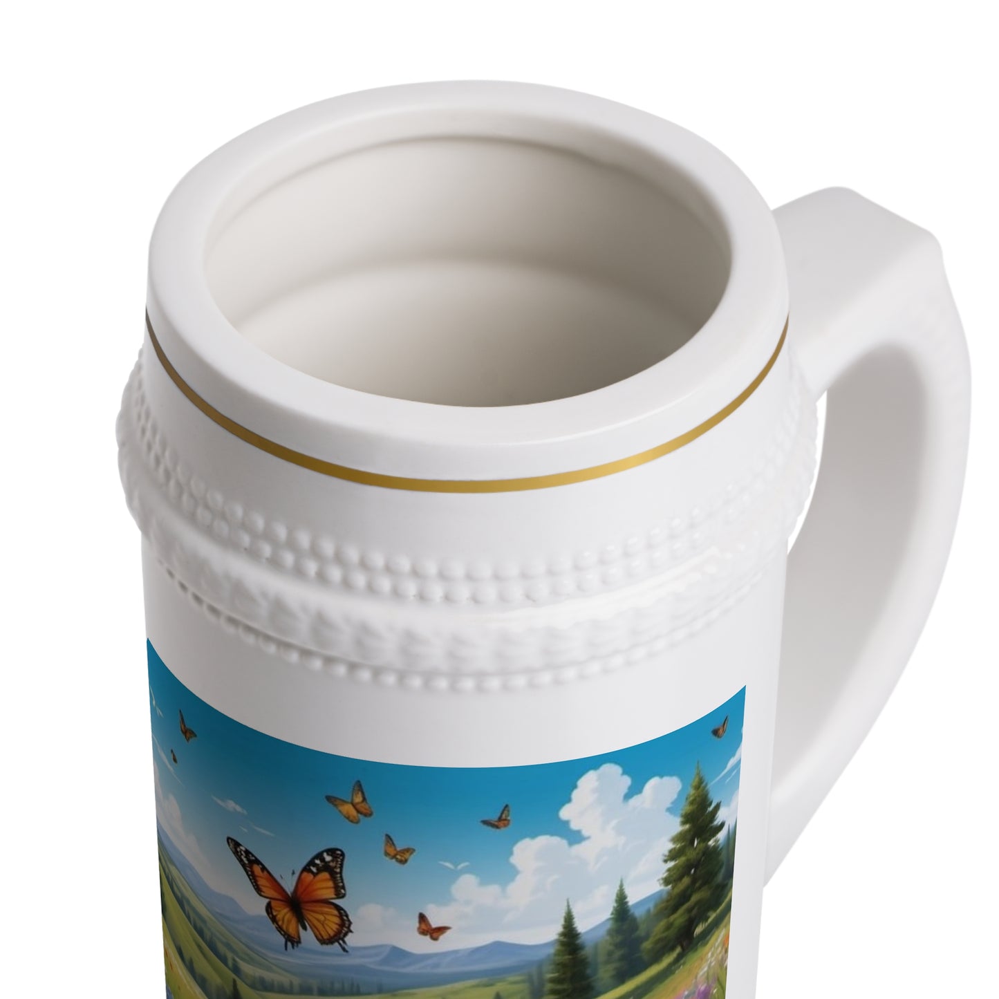 Butterfly Haven Beer Stein