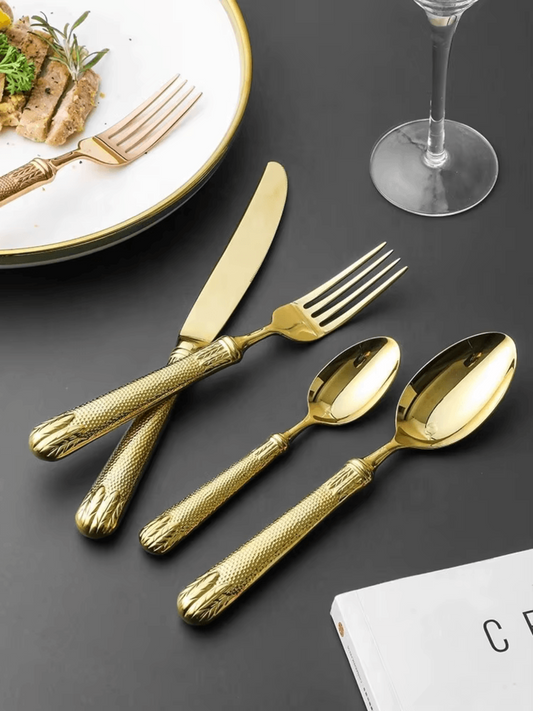 Luxury Gold Flatware Set (12-Piece)