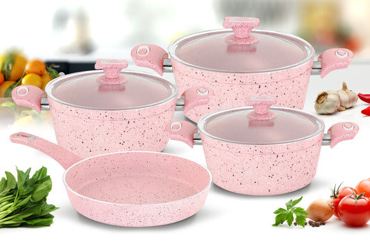 4-Pieces Pink Granite Set